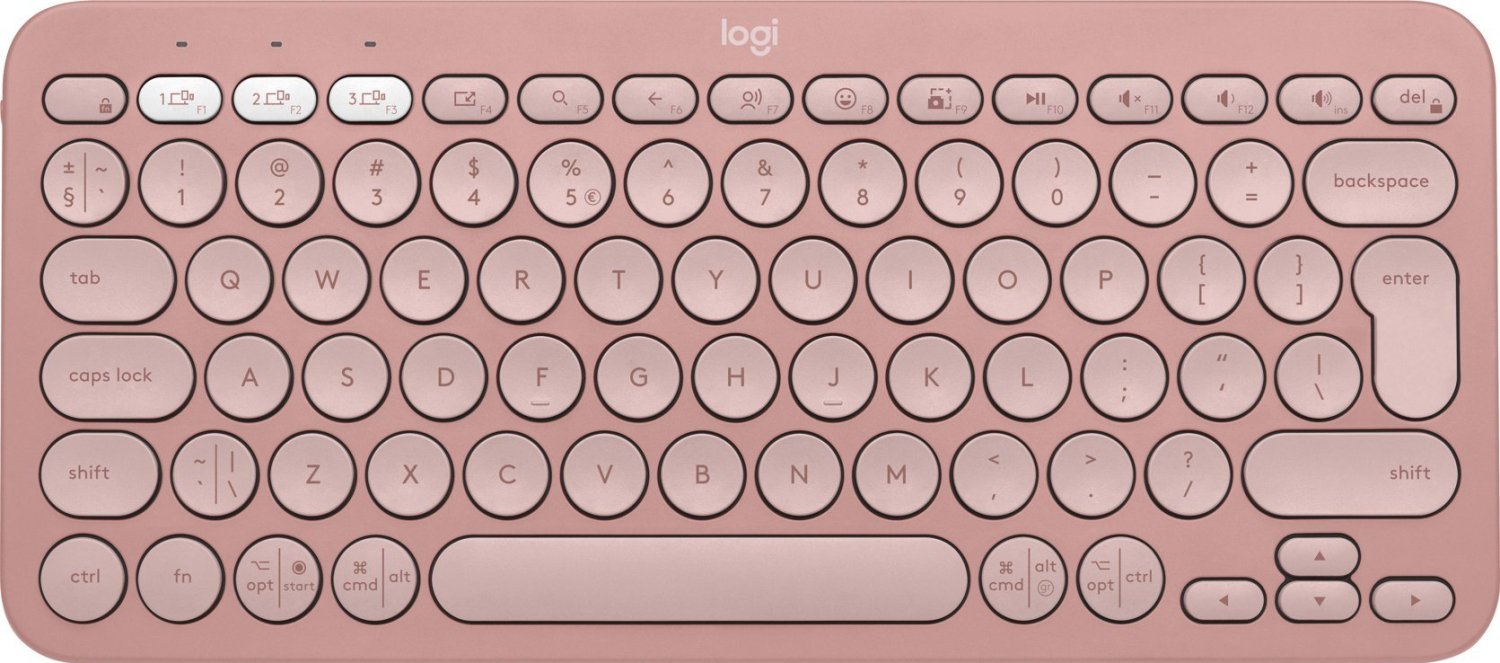 Klaviatūra Logitech K380s Pebble Keys 2 Rose (920-011853)