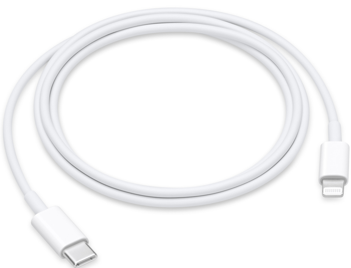 Kabelis Apple USB Type-C Male - Lightning Male 1m White (MUQ93ZM/A)