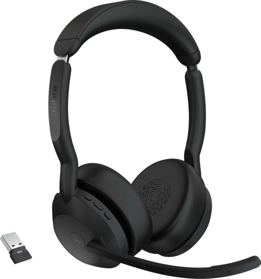 Austiņas Jabra Evolve2 55 MS Stereo USB-A Black (25599-999-999)