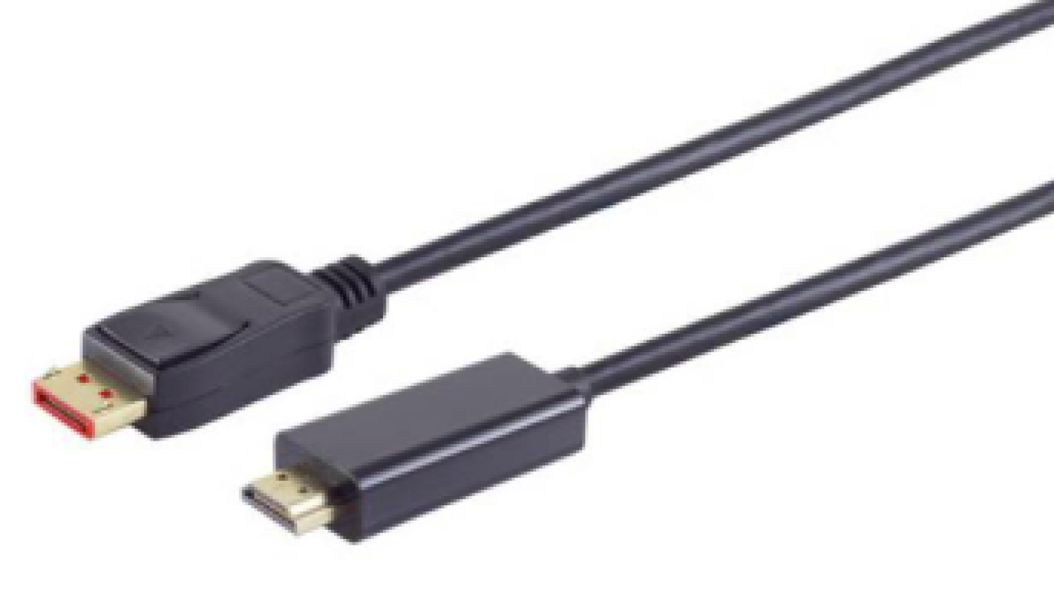 Kabelis Brackton DisplayPort Male - HDMI Male 1.0m Black (DP4-HD6-0100.B)