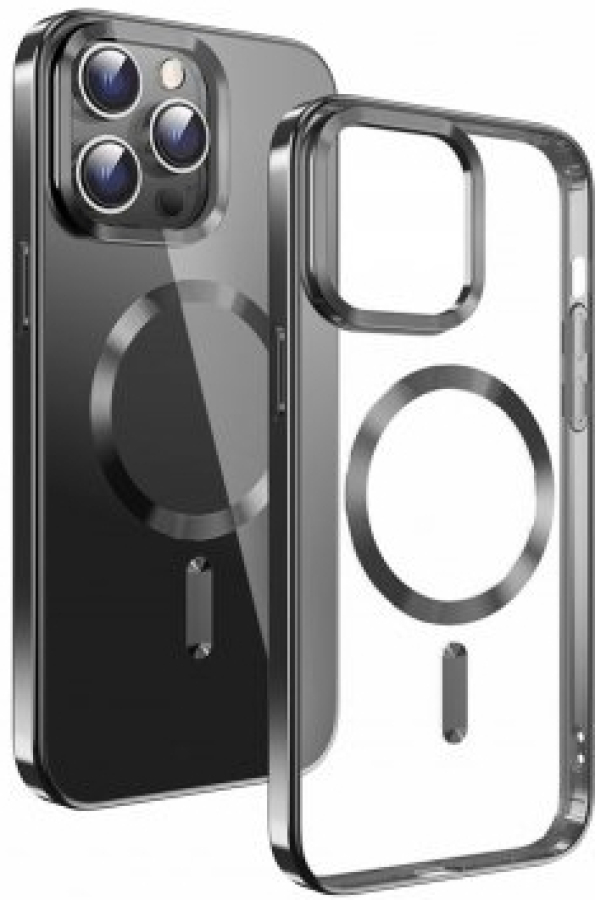 Maciņš telefonam Swissten Clear Jelly Magstick Metallic Case Apple iPhone 16 Plus (36500121)