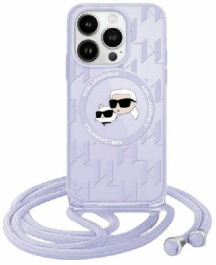 Maciņš telefonam Karl Lagerfeld Apple iPhone 15 Pro Max Purple (KLHMP15XHCKCKLCU)