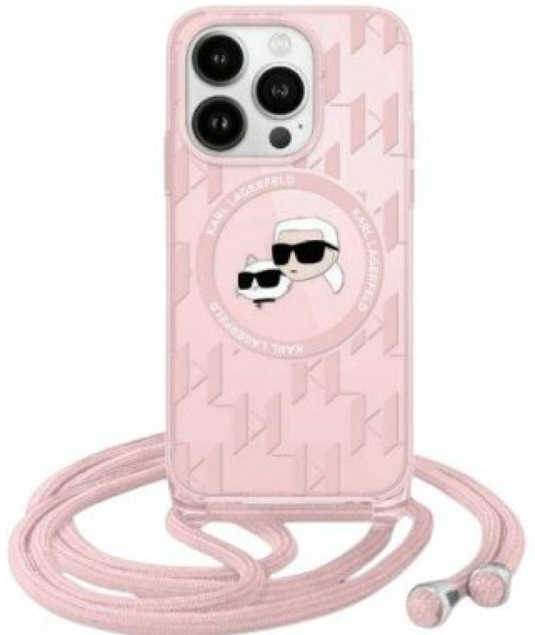 Case for phone Karl Lagerfeld Apple iPhone 15 Pro Max Pink (KLHMP15XHCKCKLCP)