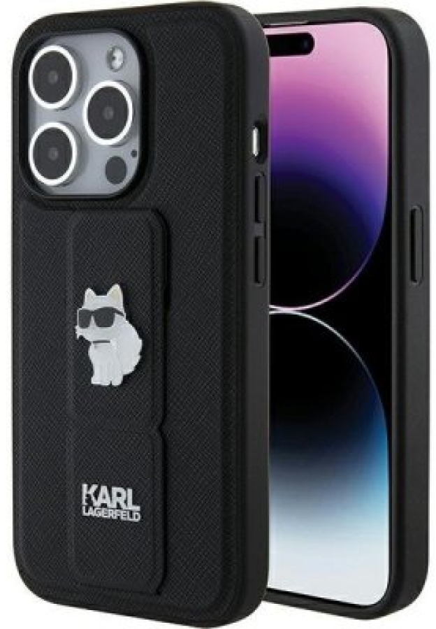 Phone case Karl Lagerfeld Apple iPhone 15 Pro Max Black (KLHCP15XGSACHPK)