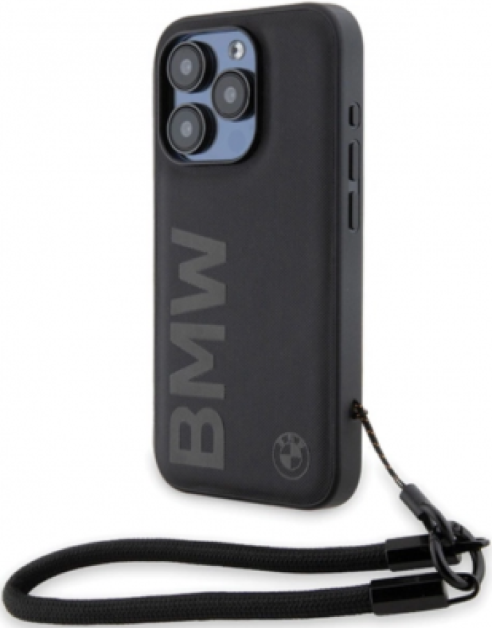Maciņš telefonam BMW Apple iPhone 15 Pro Max Black (BMHCP15X23RMRLK)