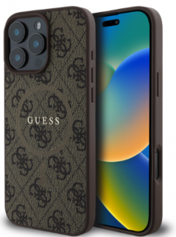 Maciņš telefonam Guess Apple iPhone 16 Pro Brown (GUHMP16LG4GFRW)