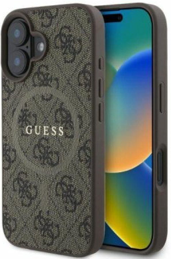 Maciņš telefonam Guess Apple iPhone 16 Brown (GUHMP16SG4GFRW)