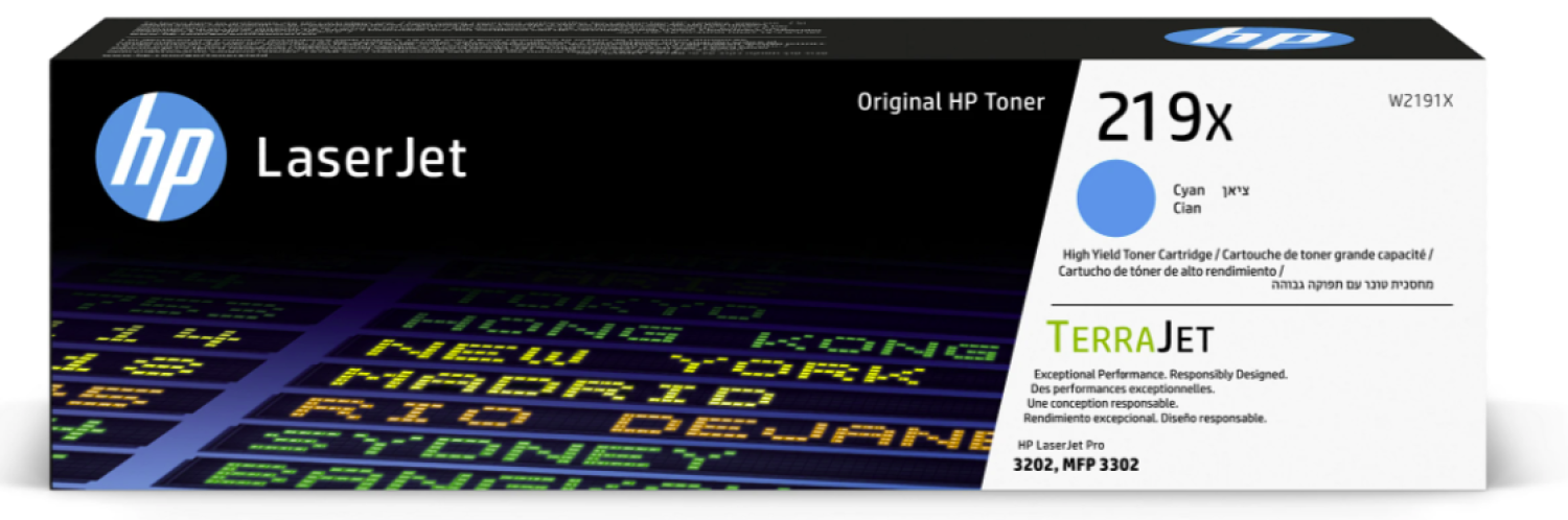 Toneris HP 219X Cyan (W2191X)