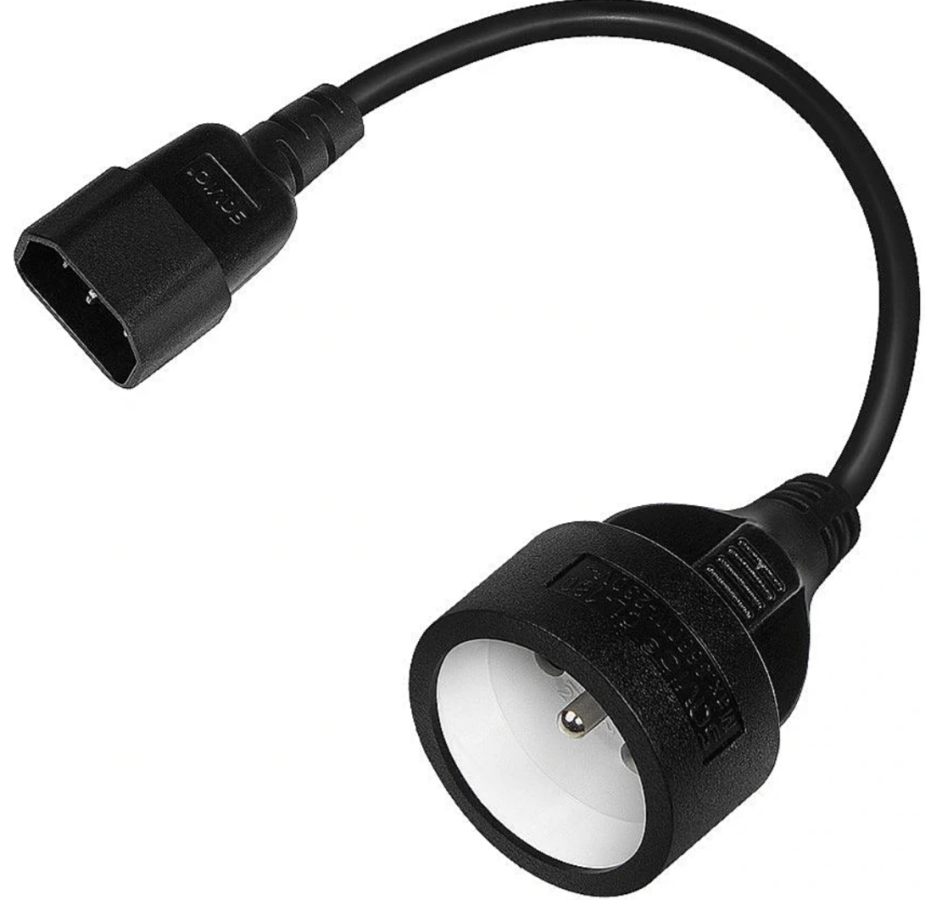 Kabelis-Pāreja Savio Power adapter kab C13 input and CEE 7/5 output (CL-180)