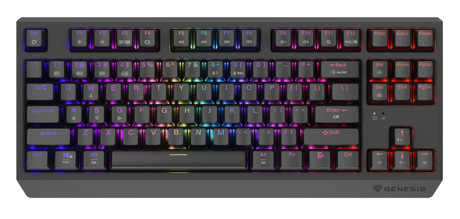 Klaviatūra Genesis Thor 230 TKL Outemu Silent Lemon (NKG-2108)