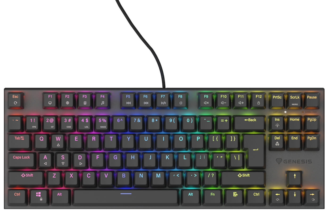 Klaviatūra Genesis Thor 303 TKL Outemu Brown (NKG-2175)