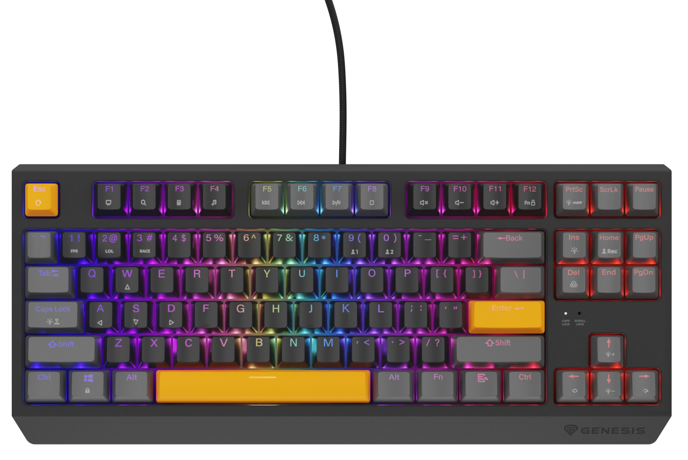 Klaviatūra Genesis Thor 230 TKL Outemu Red Anchor Gray Positive (NKG-2081)