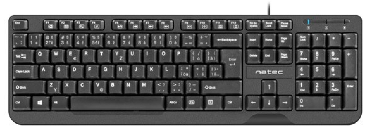 Klaviatūra Natec Trout Slim Black (NKL-1151)