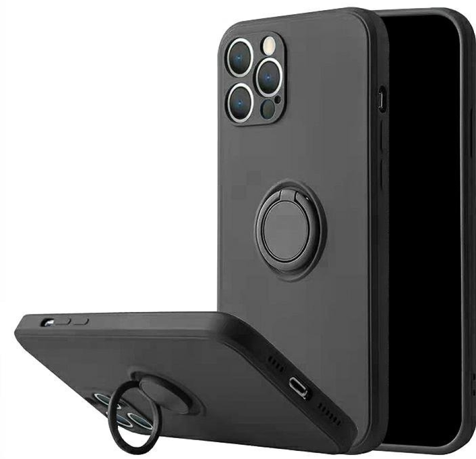 Maciņš telefonam Mocco Pastel Ring Case Galaxy S22 Plus 5G Black (MO-RING-SA-S22PL-BK)