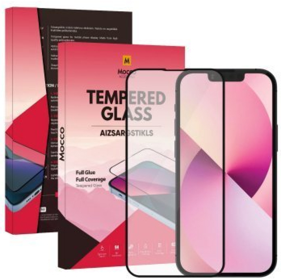 Ekrāna aizsargstikls Mocco Full Glue Signature Edition Glass for iPhone 15 Plus Black (MO-GP-IPH-15PL-BK)