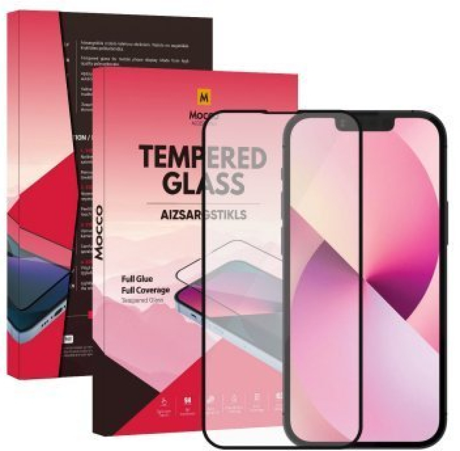 Ekrāna aizsargstikls Mocco Full Glue Signature Edition Glass for iPhone 15 Black (MO-GP-IPH-15-BK)