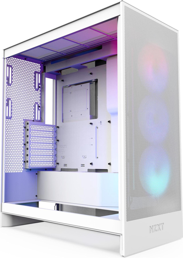 Datora korpuss NZXT H7 Flow RGB Matte White (CM-H72FW-R1)