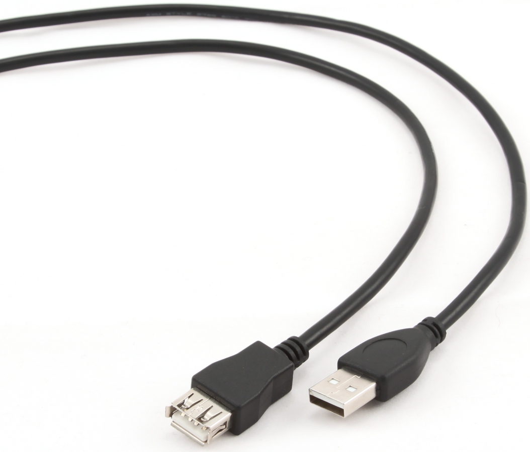 Cable Gembird USB Male - USB Female 1.8m Black (CCP-USB2-AMAF-6)