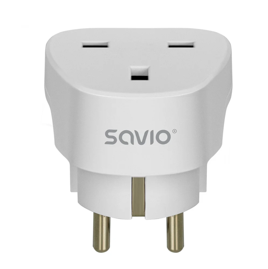 Power adapter SAVIO Travel adapter UK socket - EU plug (AP-02)