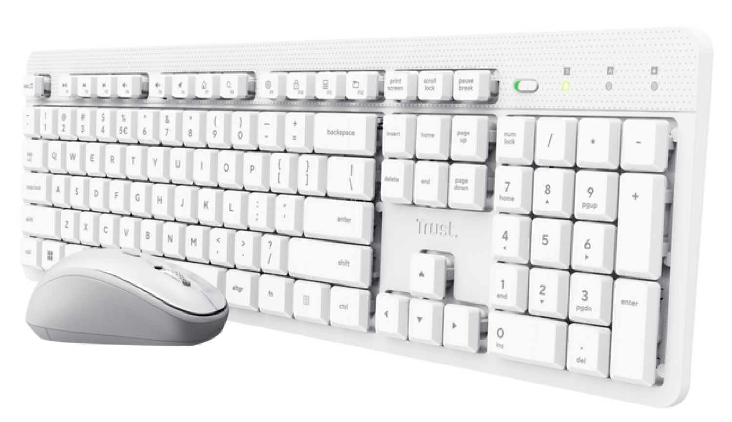 Klaviatūra Trust Ody II White (25465)