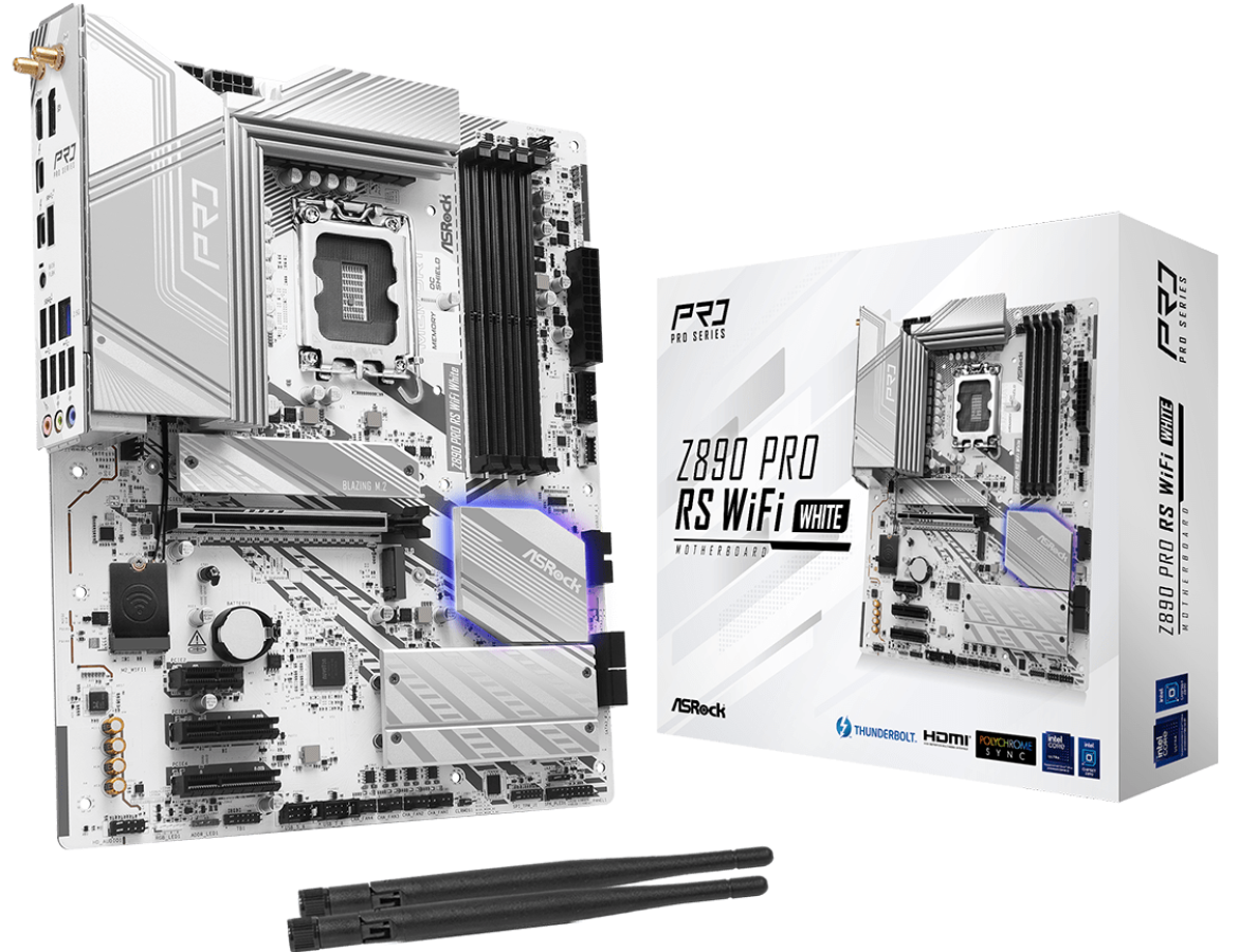 Pamatplate ASRock Z890 PRO RS WIFI WHITE ATX (Z890 PRO RS WIFI WHITE)