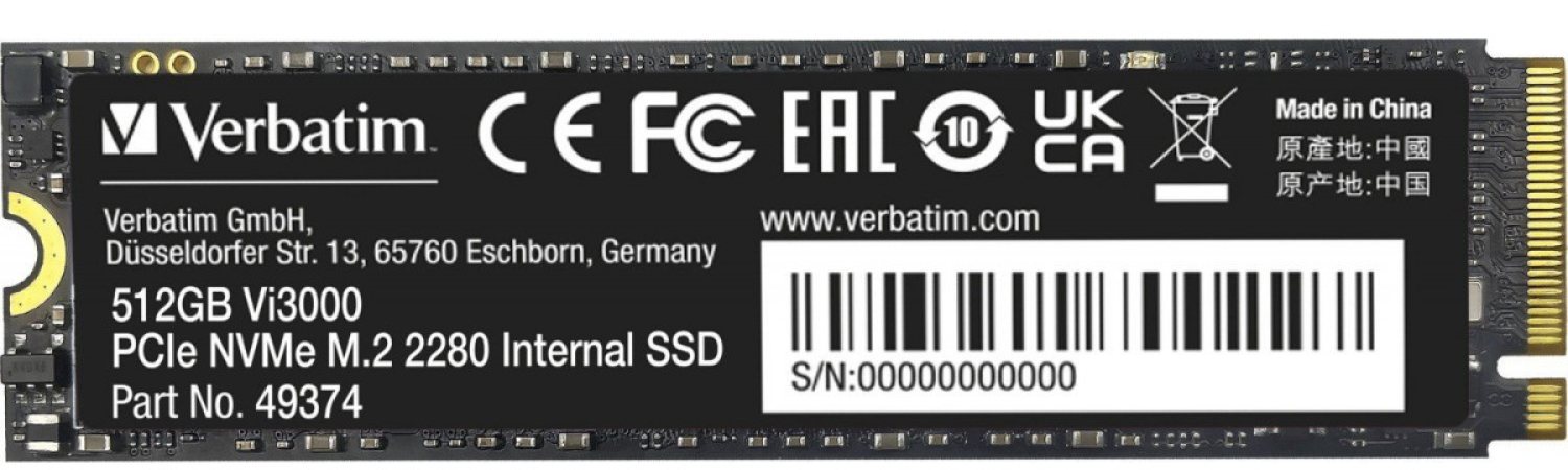 Cietais disks Verbatim Vi3000 512GB (49374)