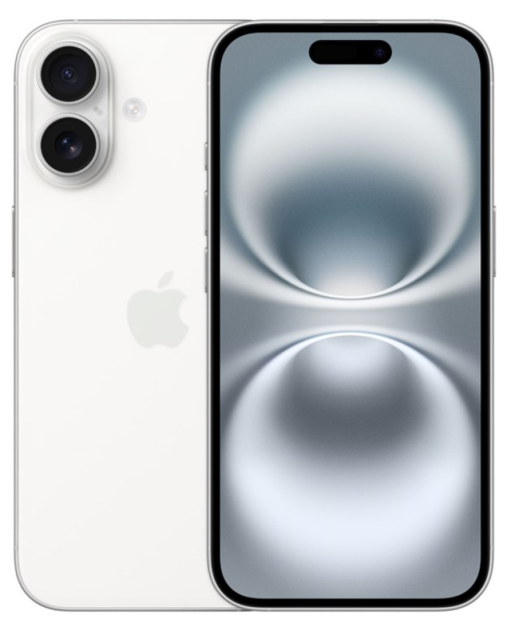 Smartphone Apple iPhone 16 128GB White (MYE93ZD/A)