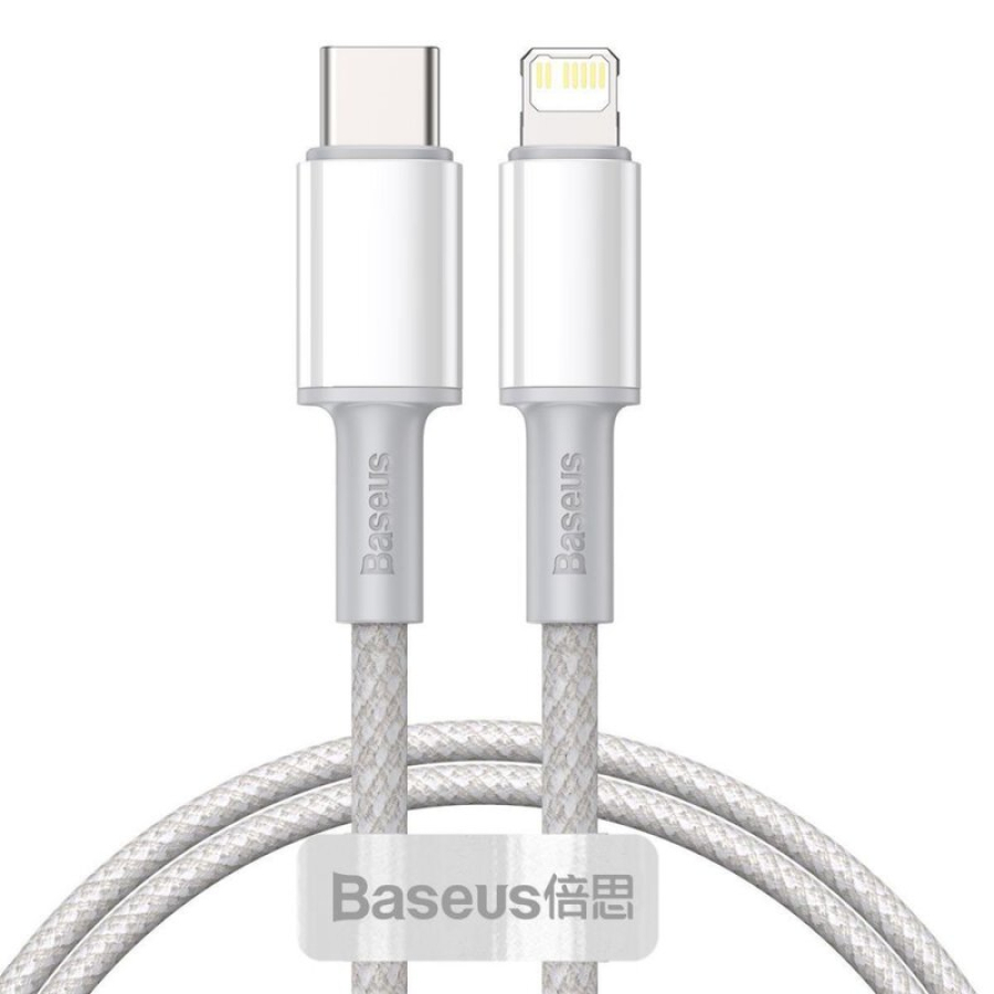 Kabelis Baseus Density USB-C - Lightning 1m Balts (CATLGD-02)