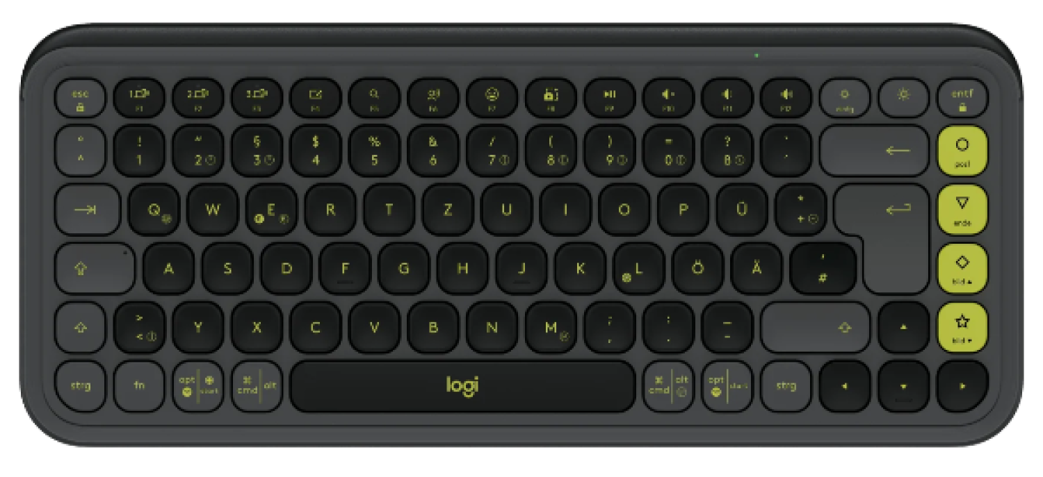 Klaviatūra Logitech POP ICON KEYS Graphite Green US (920-013071)