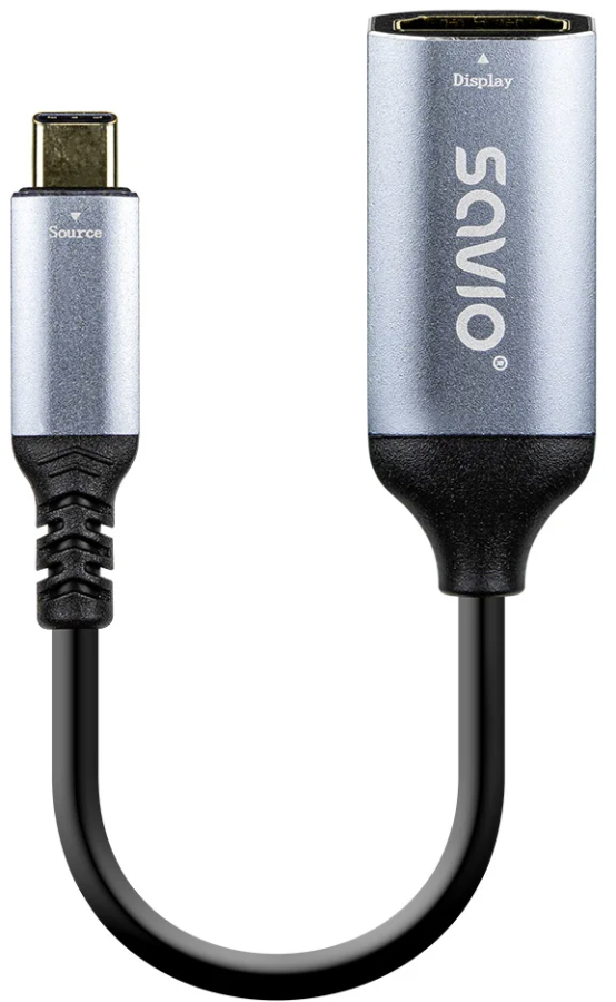 Adapteris Savio USB Type-C Male - HDMI Female 4K (AK-78)