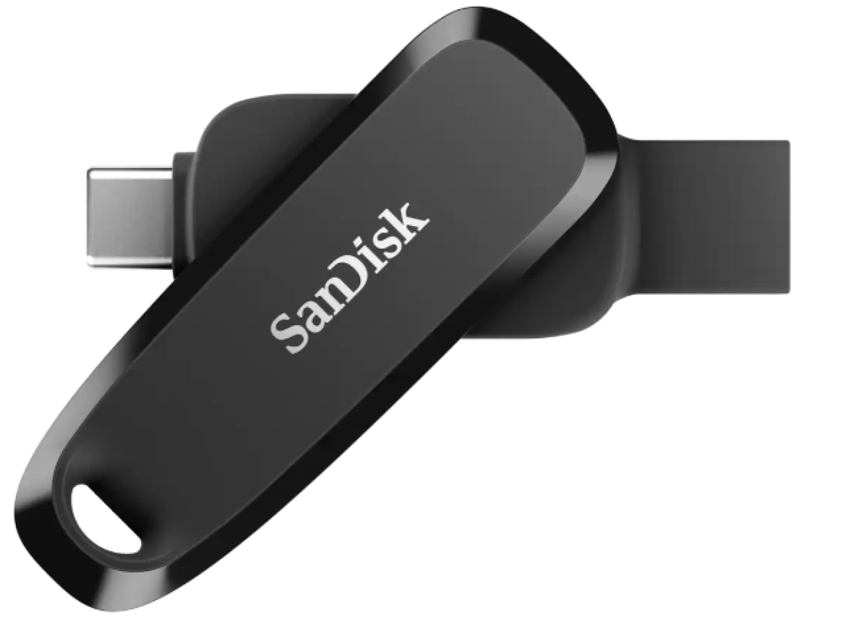 Zibatmiņa SanDisk Ultra Slider USB Type-C + USB-A 32GB Black (SDDDC6-032G-G46)