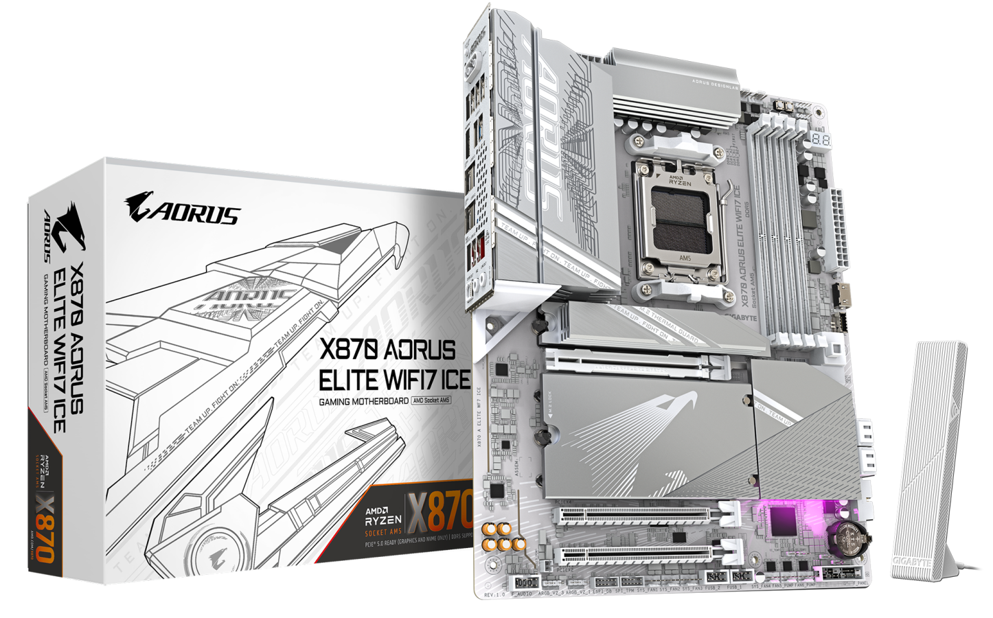 Pamatplate Gigabyte X870 AORUS ELITE WIFI7 ICE (X870 A ELITE WF7 ICE)