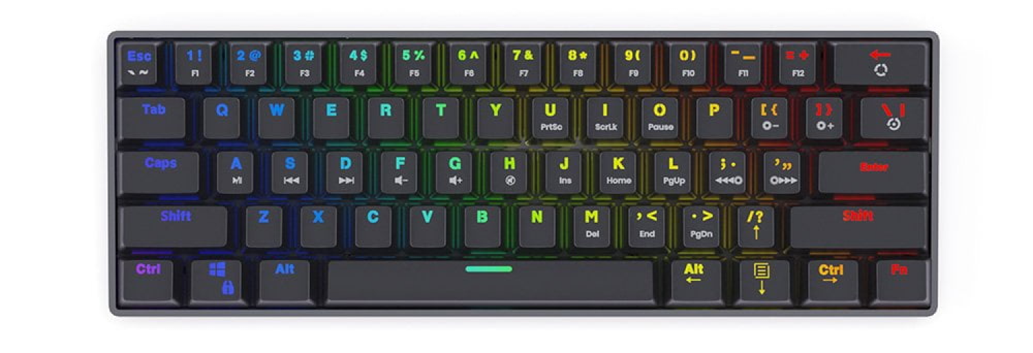 Klaviatūra Savio 60% Mechanical keyboard BLACKOUT BLUE Outemu (5901986047315)