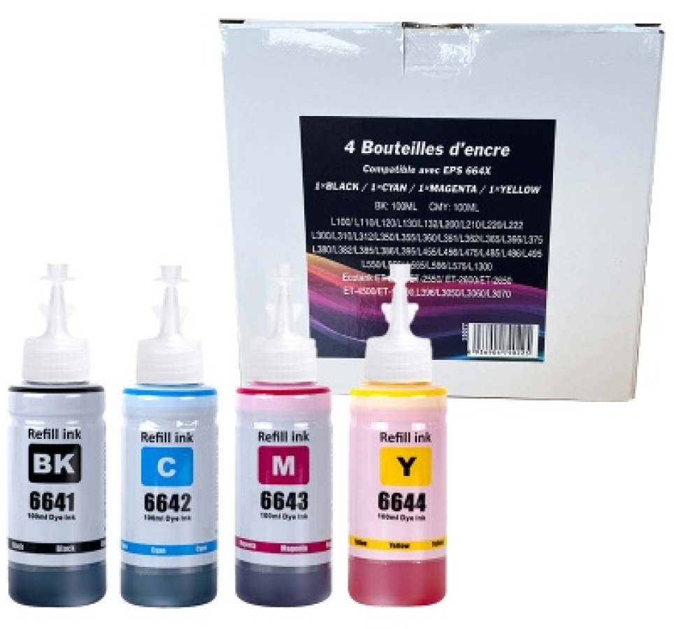 Tintes kārtridžs GenerInk Epson Ecotank 664 C13T664640 komplekts (E-664-PACK-GI-N)