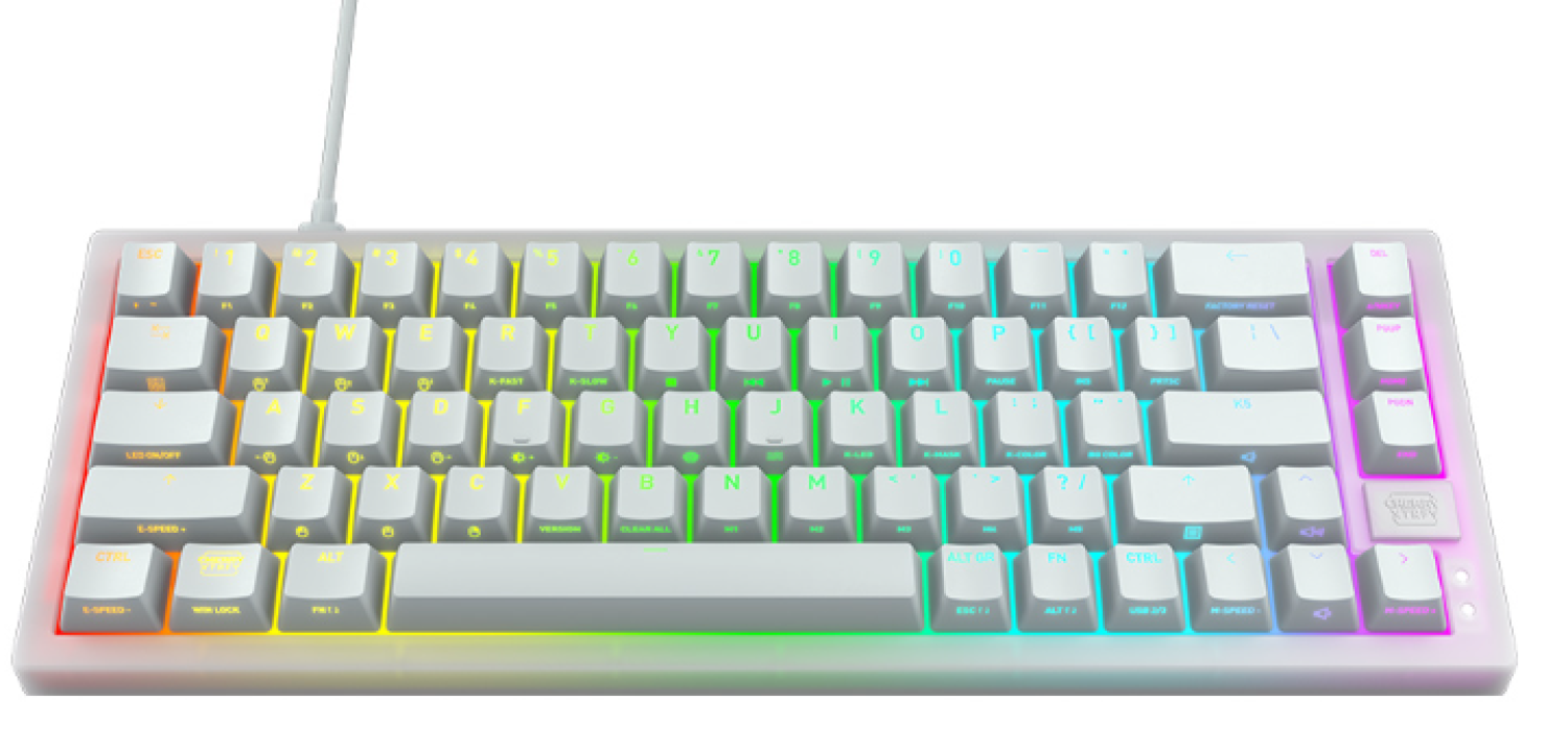 Klaviatūra XTRFY Cherry K5V2 Compact RGB Balta (CX-K5V2-RGB-CPT-WH)