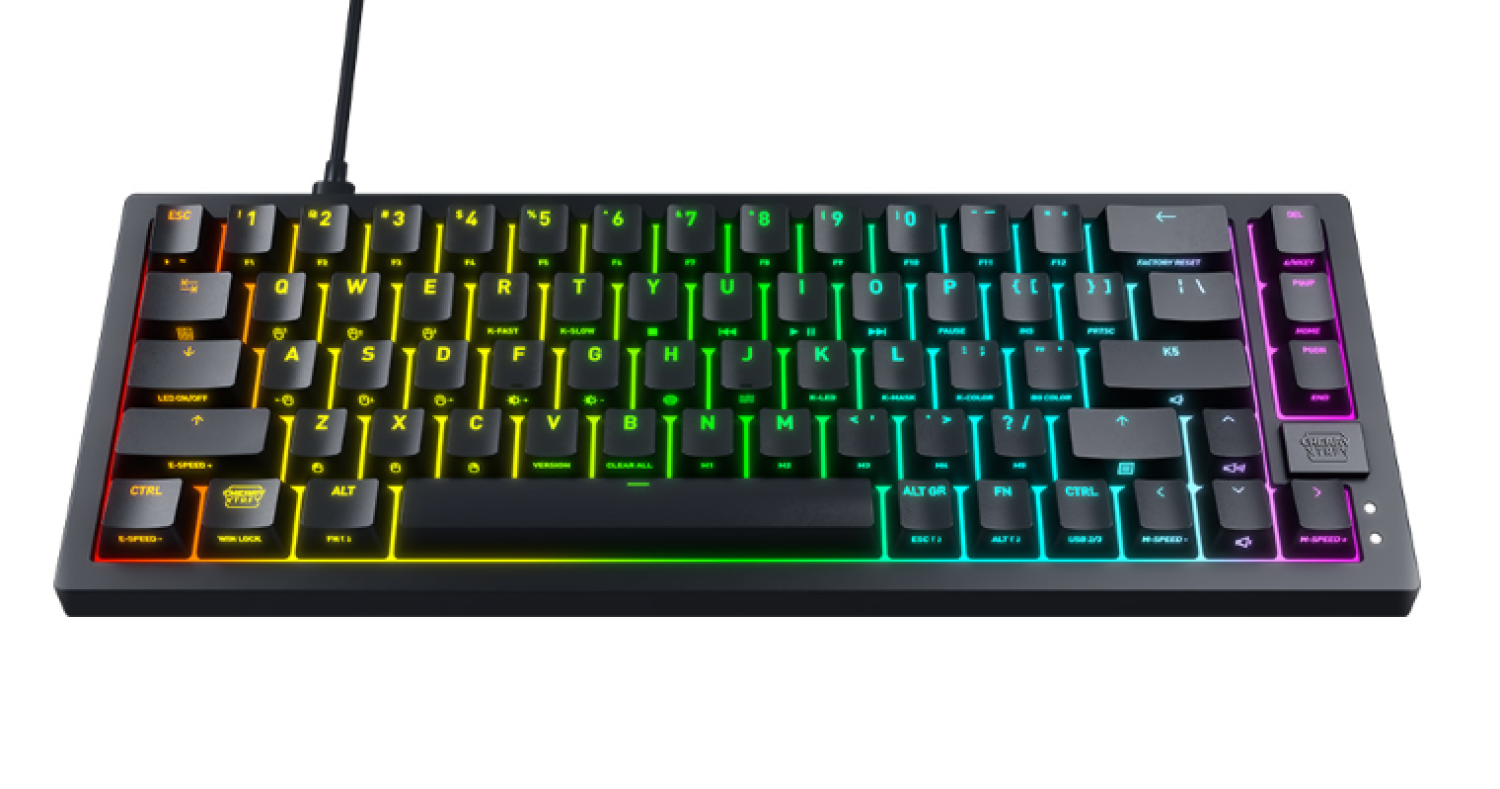 Klaviatūra XTRFY Cherry K5V2 Compact RGB melna (CX-K5V2-RGB-CPT-BK)
