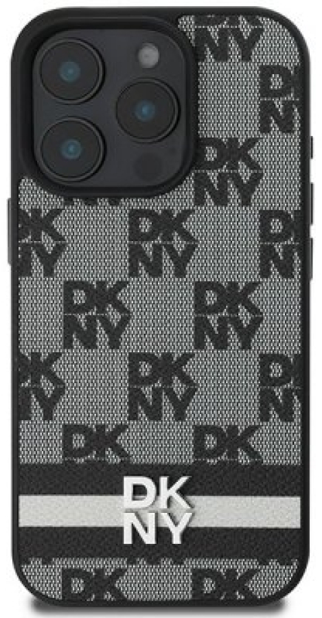 Phone case DKNY Checkered Pattern & Printed Stripes Apple iPhone 16 Pro Max (DKHCP16XPCPTSSK)