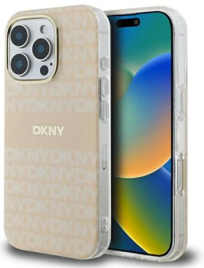Maciņš telefonam DKNY Repeat Texture Pattern With Stripe Apple iPhone 16 Pro (DKHMP16LHRHSEP)