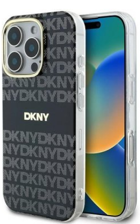 Maciņš telefonam DKNY Repeat Texture Pattern With Stripe Apple iPhone 16 Pro (DKHMP16LHRHSEK)