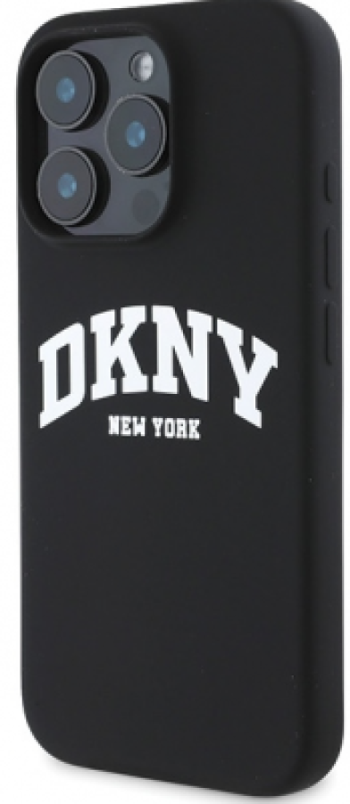 Maciņš telefonam DKNY Plain Silver Logo MagSafe Apple iPhone 16 Pro (DKHMP16LSNYACH)