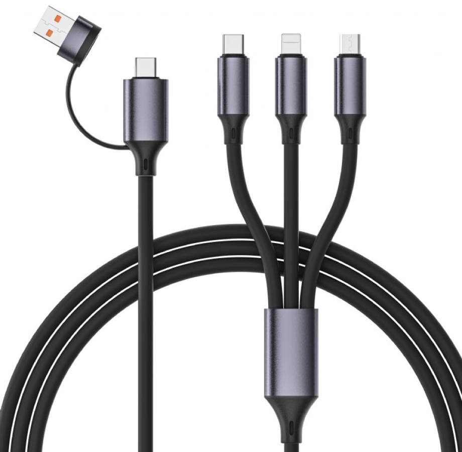 Kabelis Gembird 4-in-1 USB type-C and Micro USB 1.5 m (CC-USB2S-ACM31-1.5M)