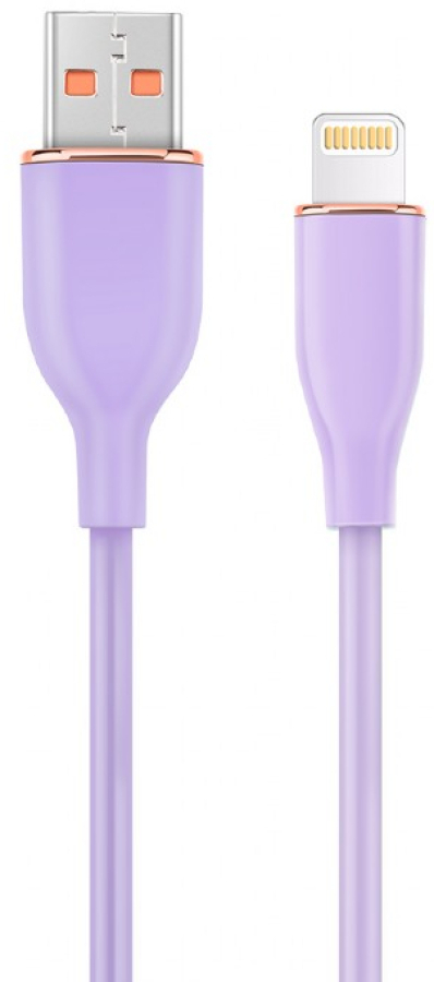 Kabelis Gembird Premium silicon USB-A Male - 8-pin Male 1.5m Violet (CC-USB2S-AM8PM-1.5M-P)