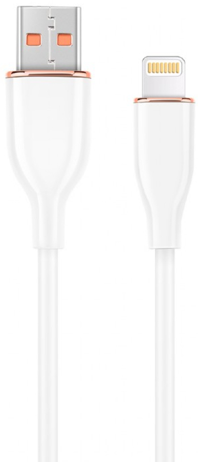 Cable Gembird Premium silicon USB-A Male - 8-pin Male 1.5m White (CC-USB2S-AM8PM-1.5M-W)