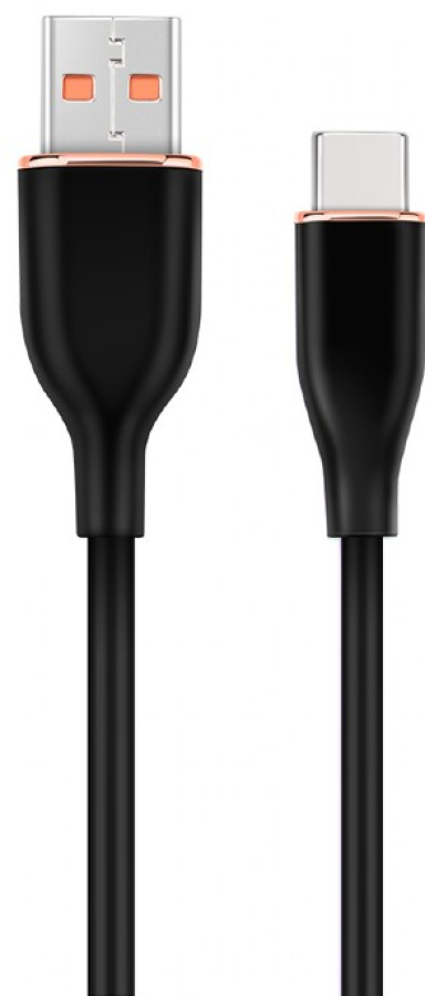 Cable Gembird Premium silicon USB-A Male - USB Type-C Male 1.5m Black (CC-USB2S-AMCM-1.5M-BK)
