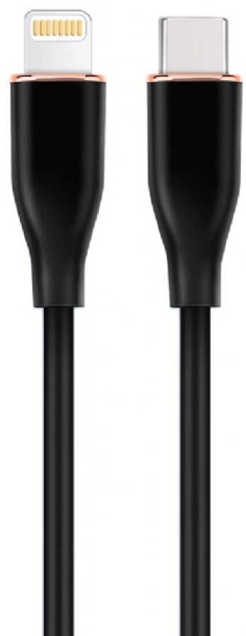 Cable Gembird Premium silicon 8-pin Male - USB Type-C Male 1.5m Black (CC-USB2S-CM8PM-1.5M-BK)