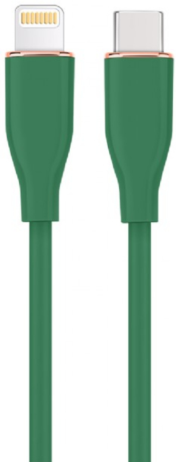 Cable Gembird Premium silicon 8-pin Male - USB Type-C Male 1.5m Green (CC-USB2S-CM8PM-1.5M-G)