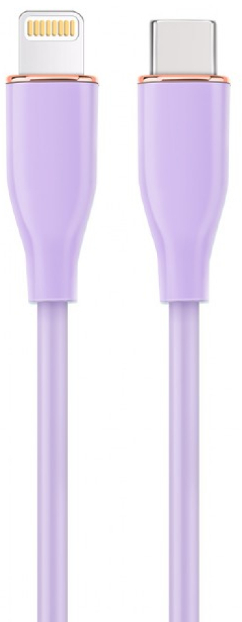 Cable Gembird Premium silicon 8-pin Male - USB Type-C Male 1.5m Violet (CC-USB2S-CM8PM-1.5M-P)