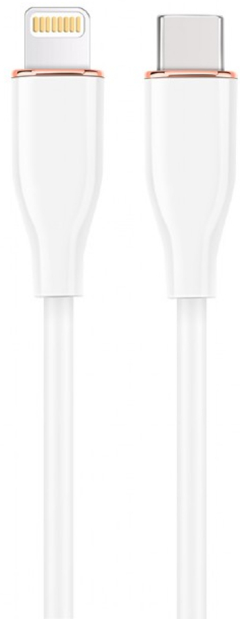 Cable Gembird Premium silicon 8-pin Male - USB Type-C Male 1.5m White (CC-USB2S-CM8PM-1.5M-W)