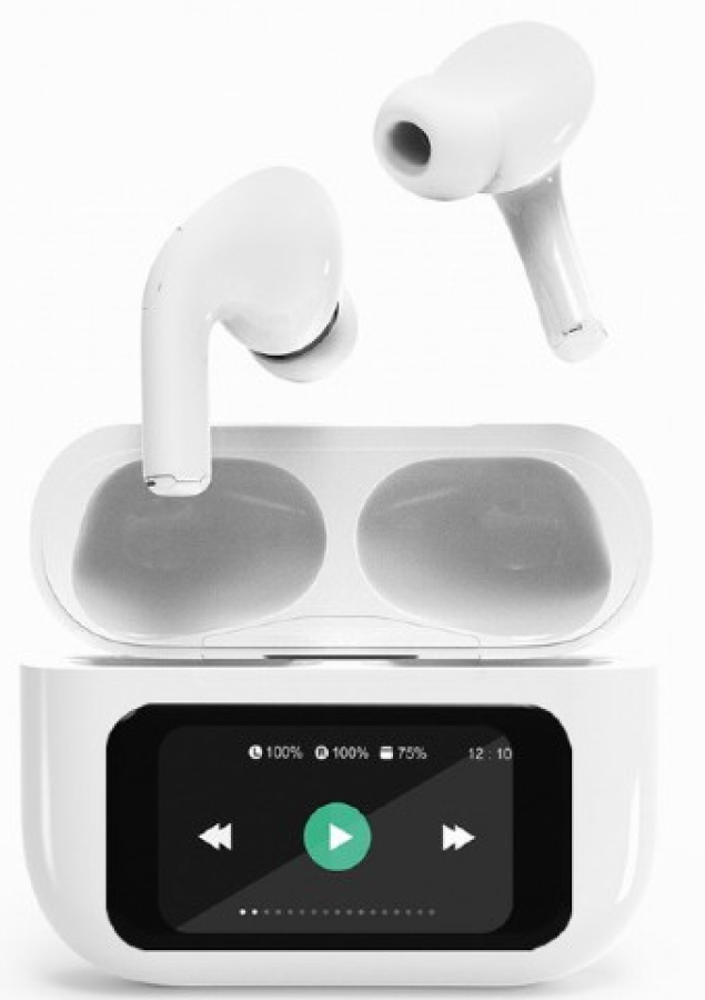Headphones Gembird BT TWS with LCD display and Active Noise Canceling White (TWS-LCD-ANC-01-W)