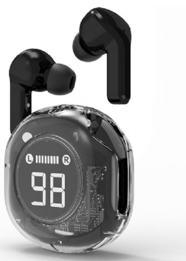Headphones Gembird Transparent TWS in-ears Black (TWST-01-BK)